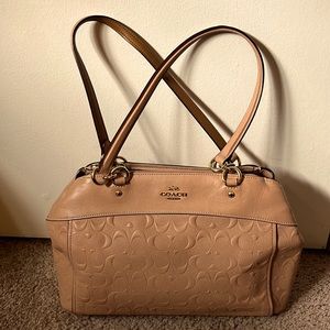 Coach Leather Monogram Satchel
